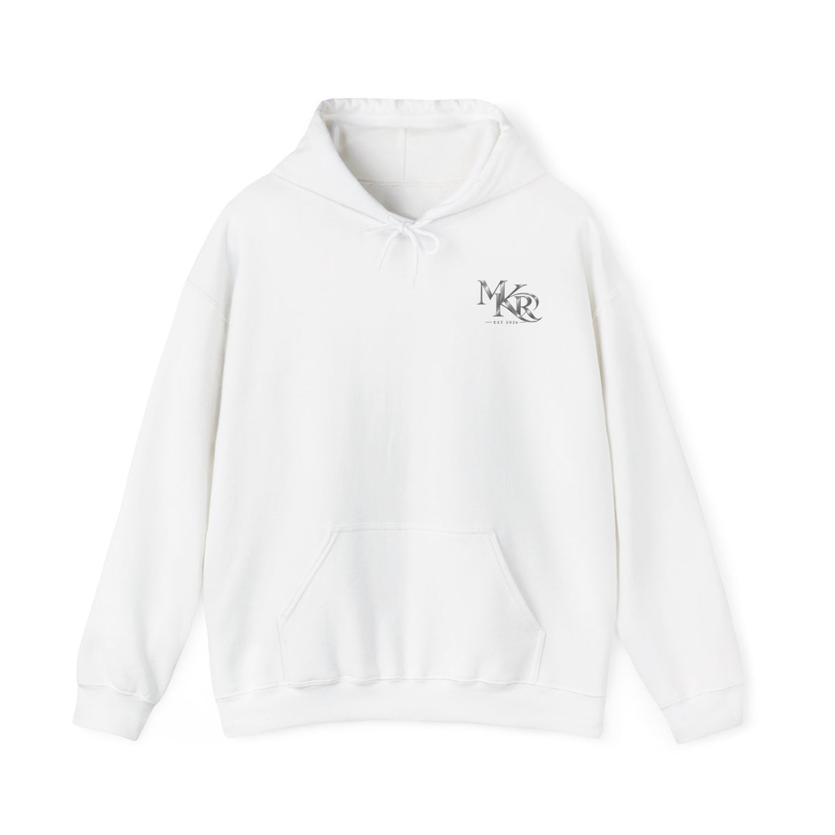 MKR Monogram Hoodie | Small Chest Logo, Minimal Script Initials