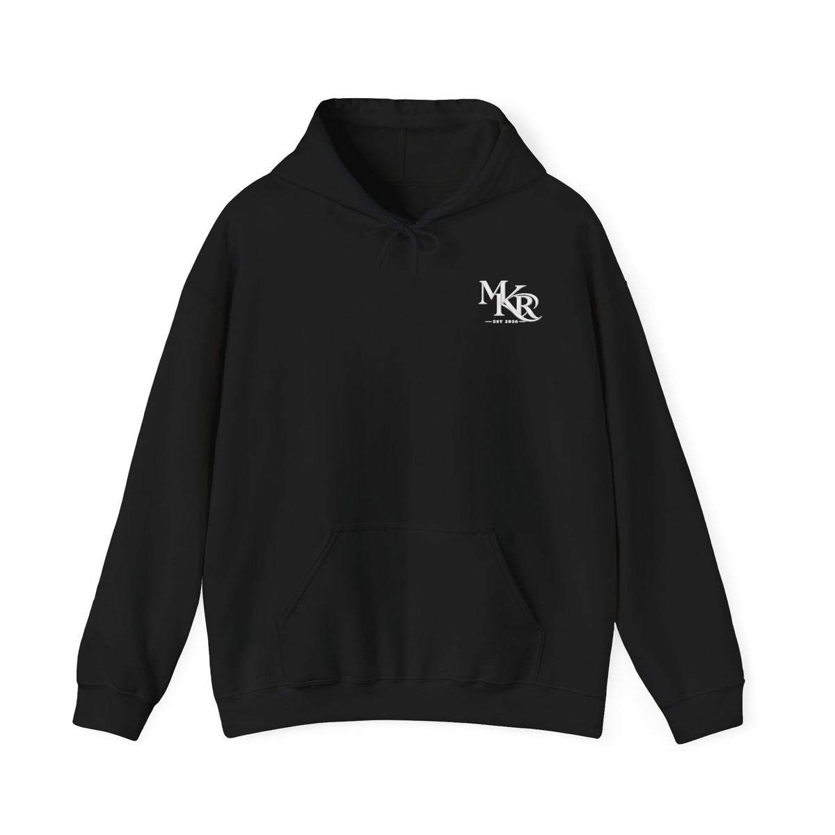 MKRcosyco Monogram Chest Logo Hoodie | Black Hooded Sweatshirt