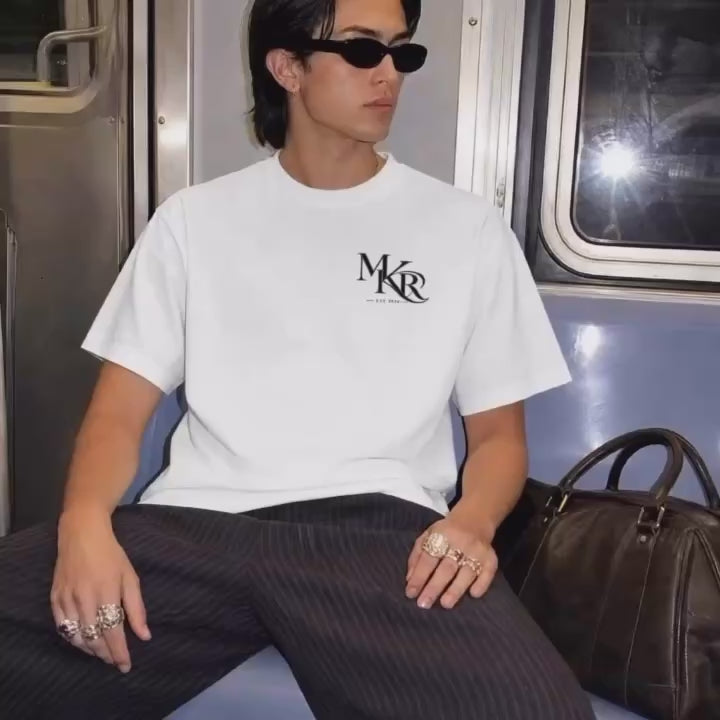 MKR Monogram Chest Logo T-Shirt | Minimal Initials Tee